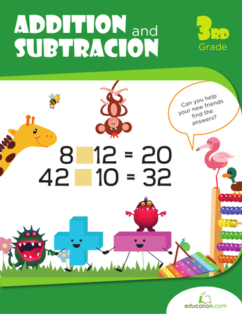 Third Grade Math Workbooks: Addition and Subtraction Practice